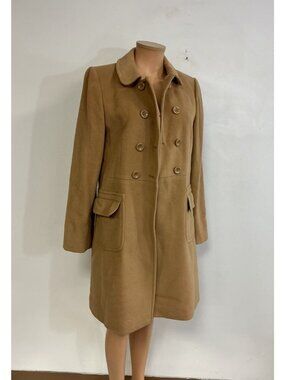 Ann Taylor Long Wool Camel Coat Womens 6